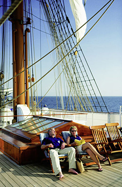 An Deck der Sea Cloud II